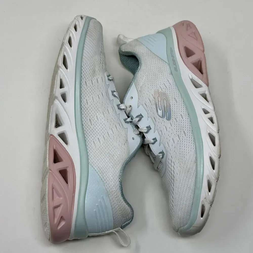 Skechers Glide Step Altus Sneakers Womens Sz 8 White Sporty Lightweight‎ K.7.4